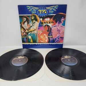 REO Speedwagon You Get What You Play For Live Double Vinyl Record Epic PE34494